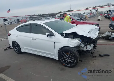 2019 Hyundai Elantra Sport из США, поврежденный, VIN KMHD04LB4KU840196